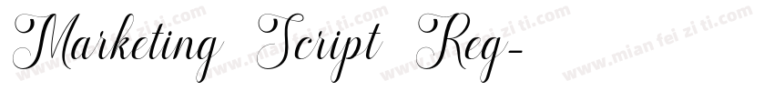 Marketing Script Reg字体转换